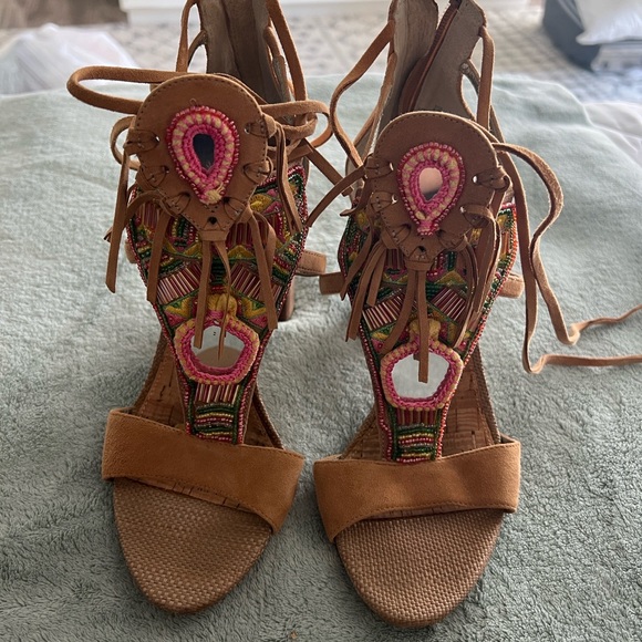Sam Edelman cork Yvette heels - Picture 1 of 6